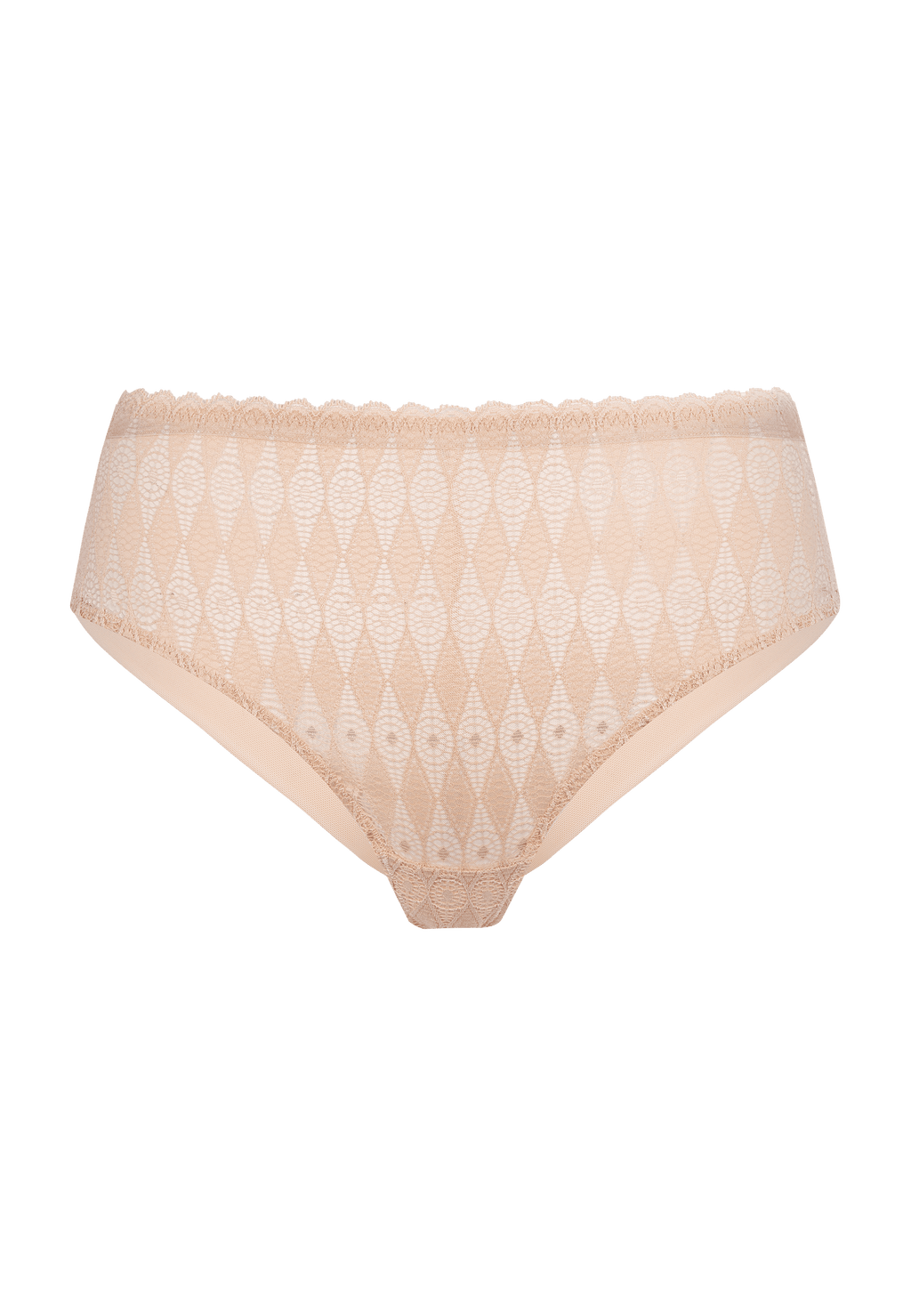 Voorzijde productafbeelding Lambada slip in de kleur beige van het merk Megami