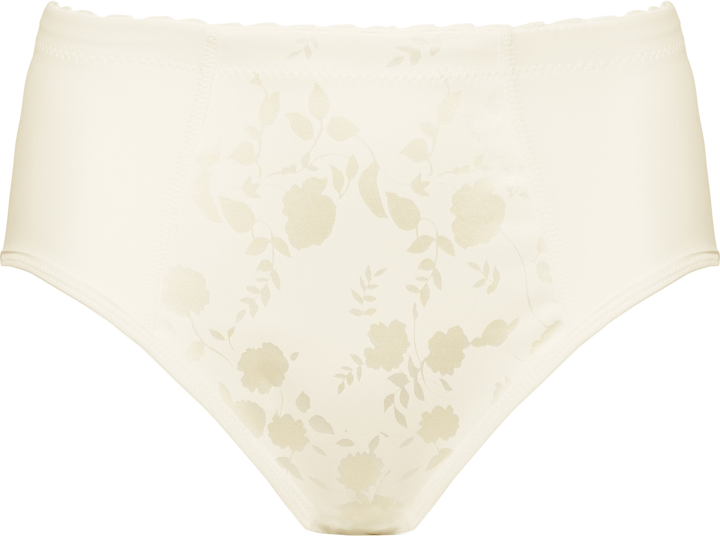 Voorzijde productafbeelding minimizer slip met bloemenpatroon in de kleur Ivoor van het merk Naturana