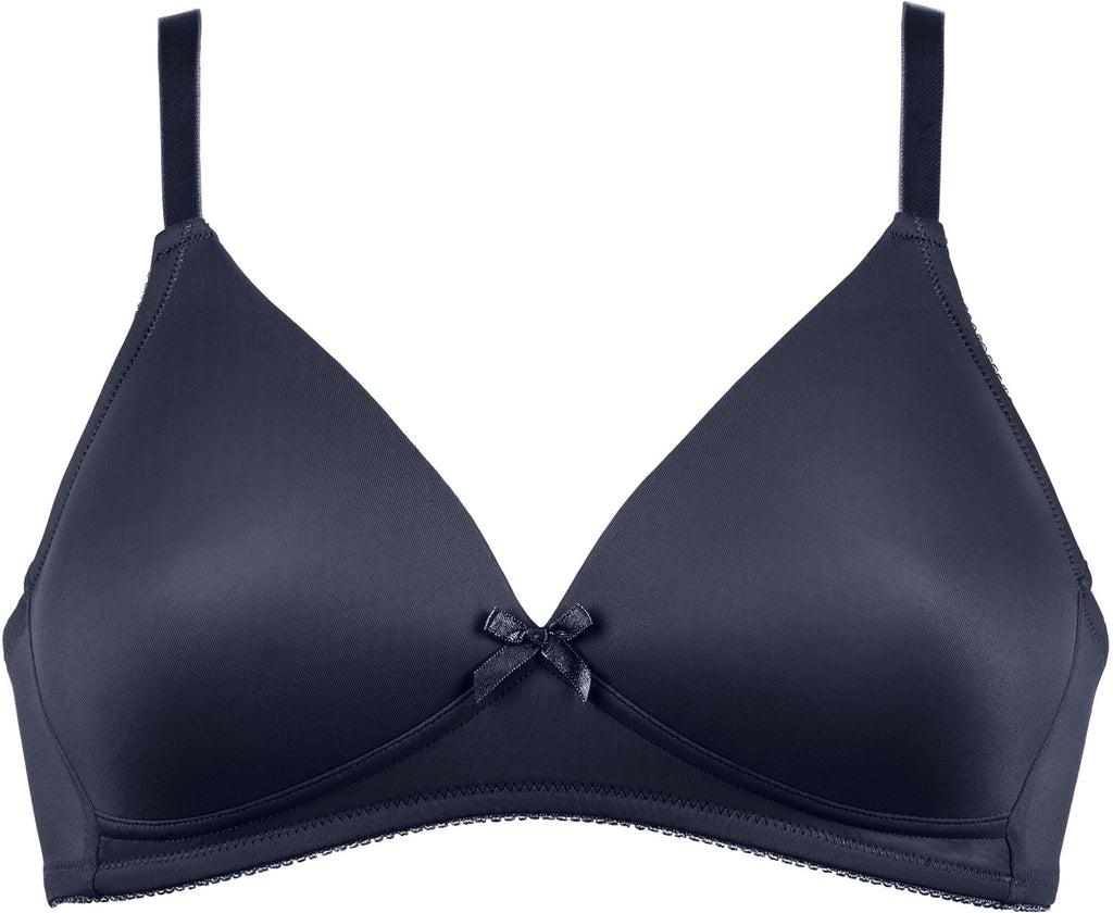 Voorzijde voorgevormde soft bh in de kleur navy van het merk Naturana