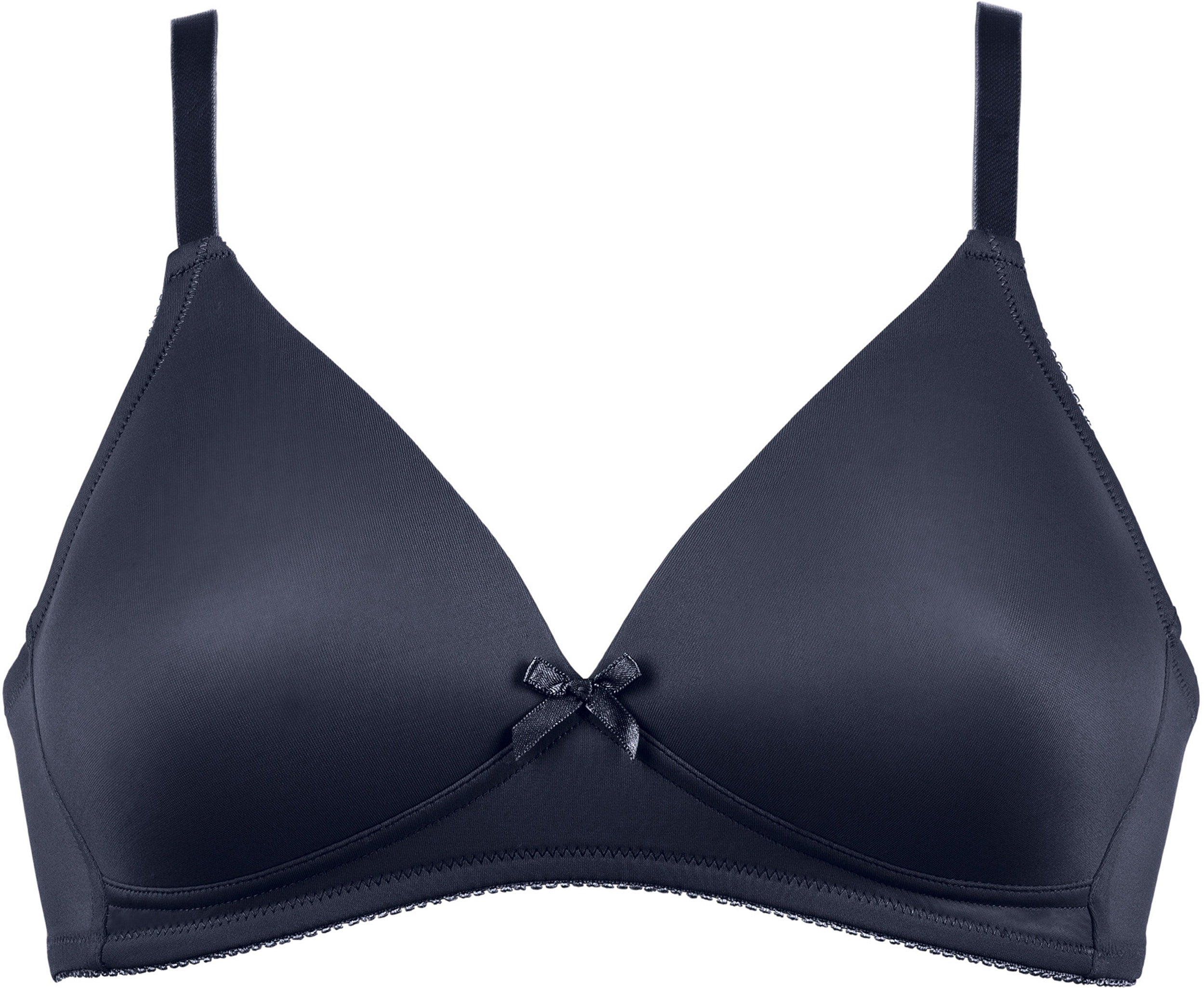 Voorzijde voorgevormde soft bh in de kleur navy van het merk Naturana