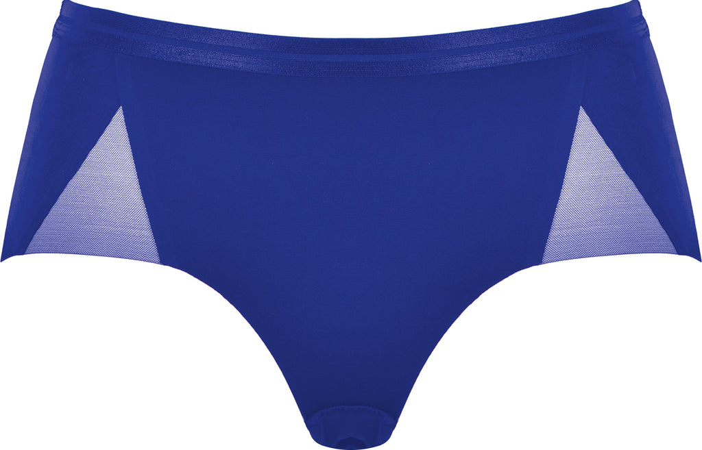 Voorzijde slip met mesh detail in de kleur indigo van het merk Naturana