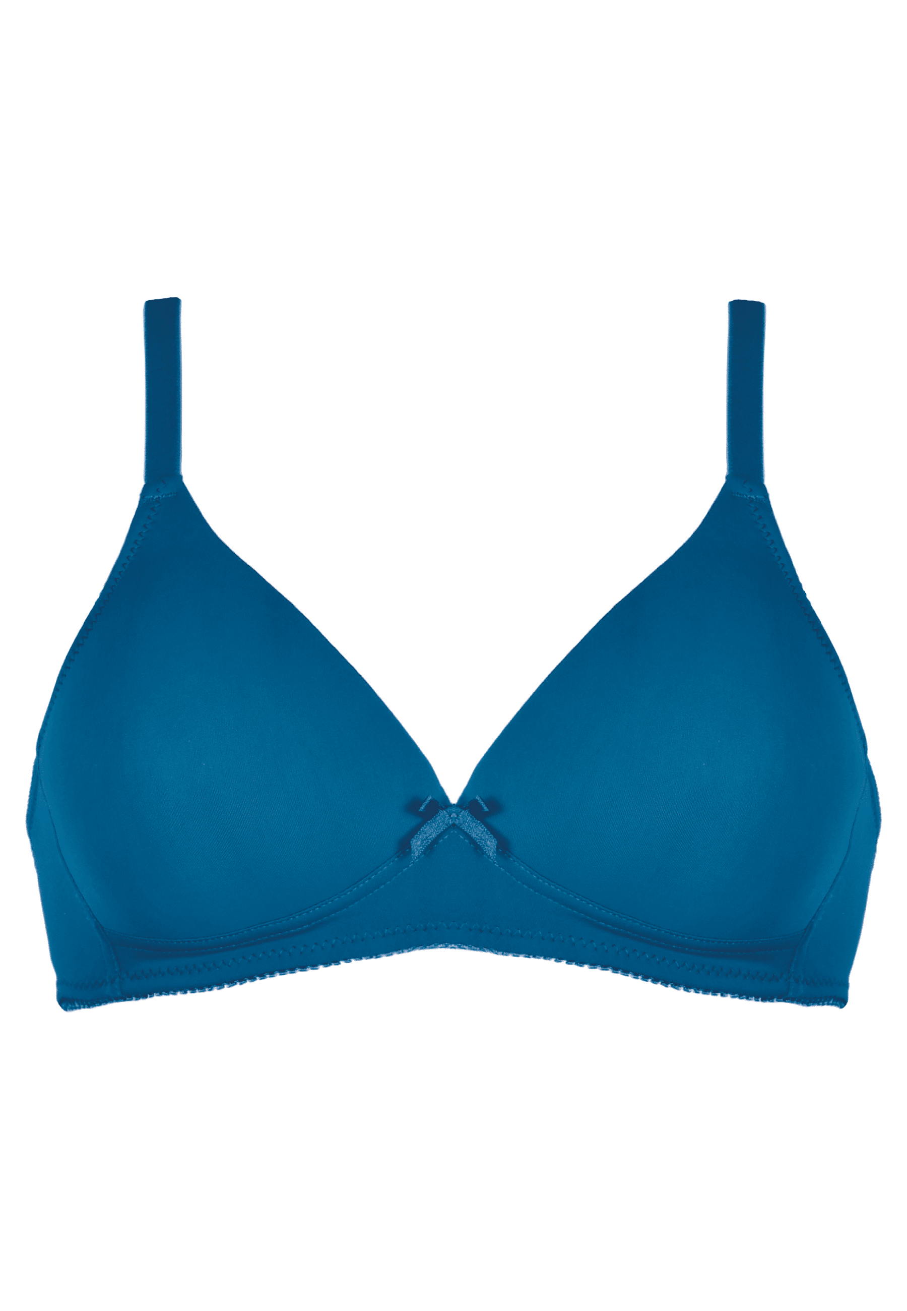 Voorzijde voorgevormde soft bh in de kleur mykonos blue van het merk Naturana