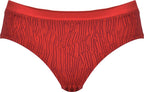 Voorzijde slip met glansband in de kleur negroni print van het merk Naturana
