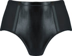 Voorzijde productafbeelding hoge minimizer slip met mesh detail in de kleur zwart van het merk Naturana