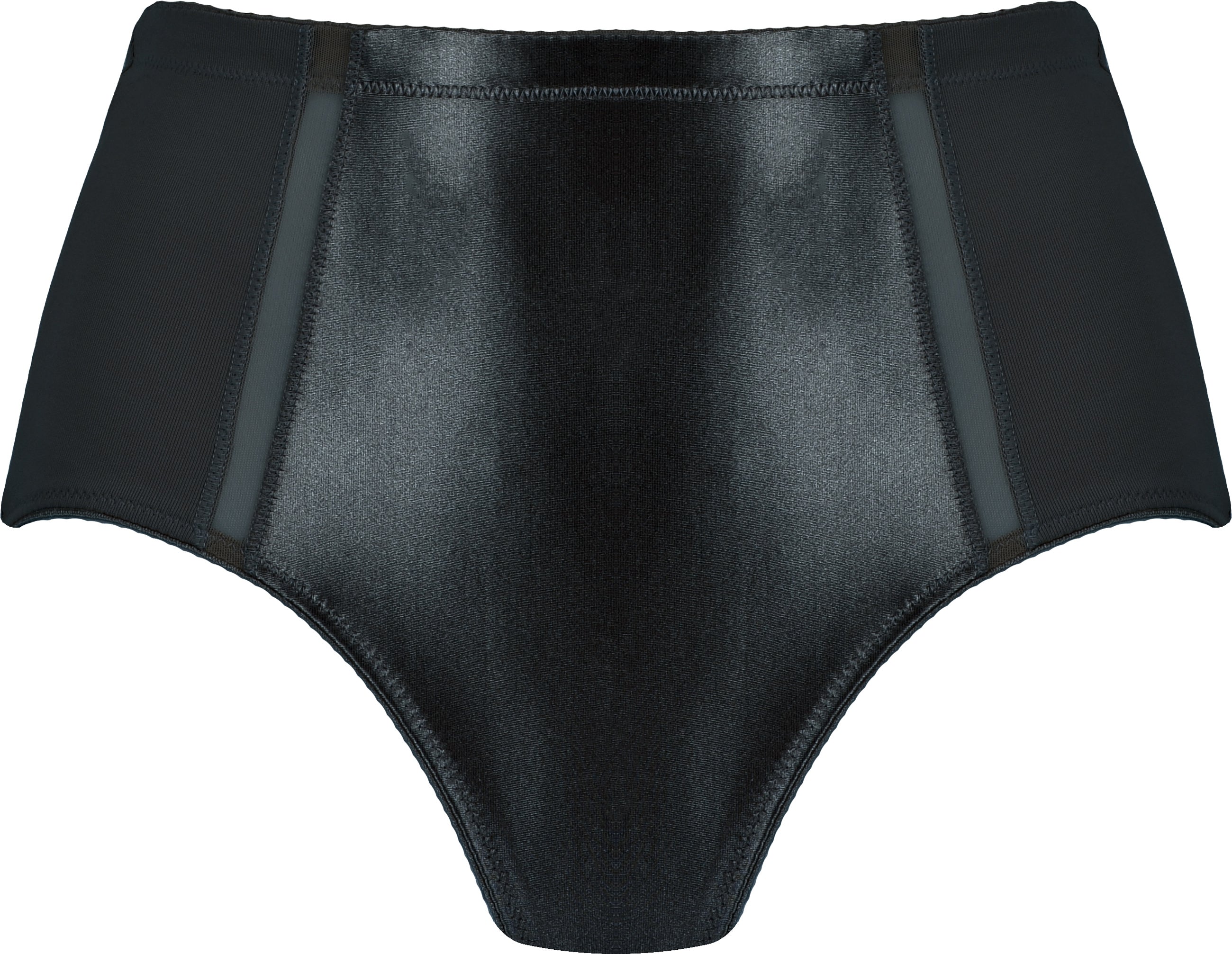 Voorzijde productafbeelding hoge minimizer slip met mesh detail in de kleur zwart van het merk Naturana