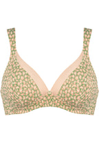 Voorzijde productafbeelding soft bh met glansband in de kleur rose olive van het merk Naturana