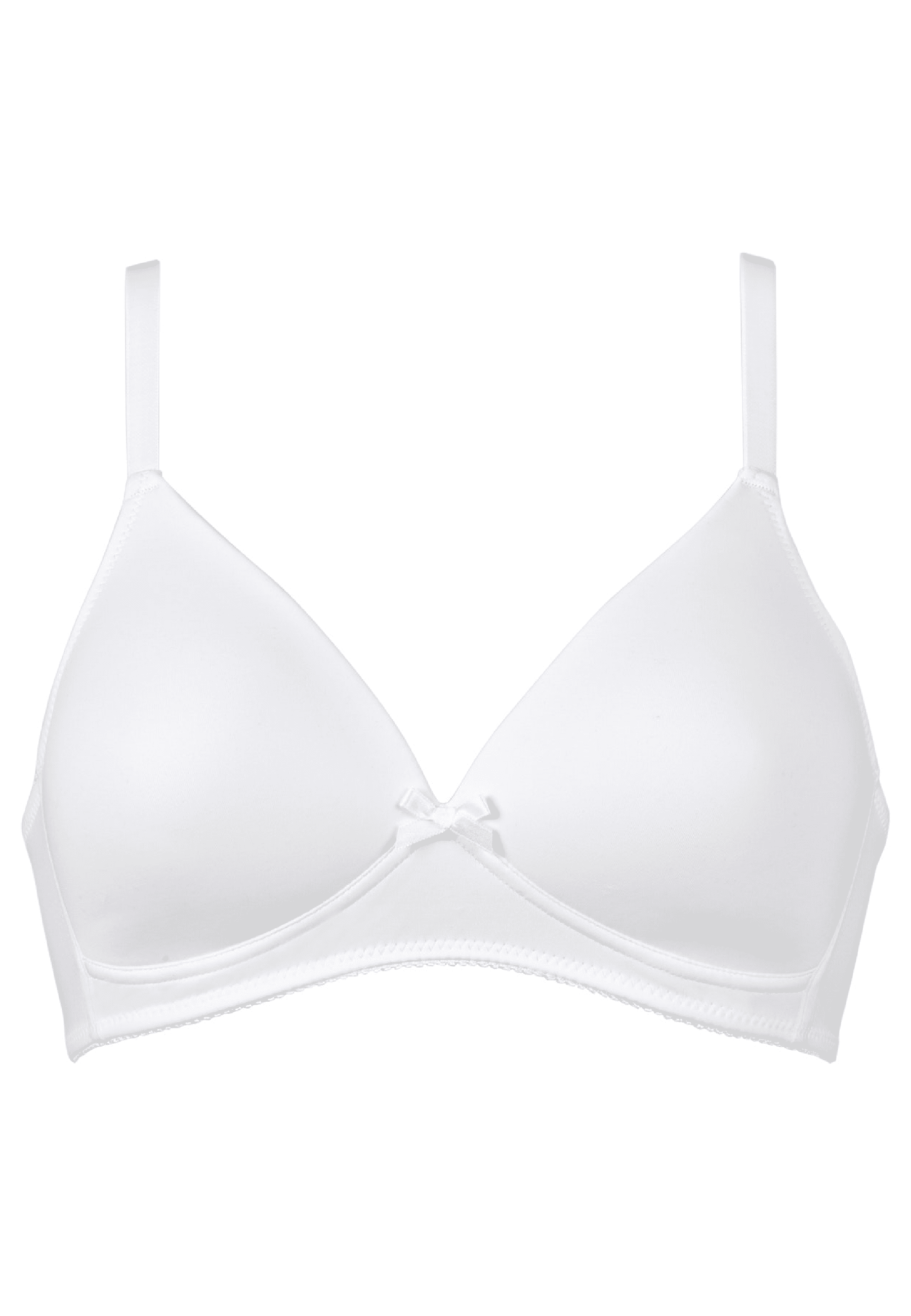 Voorzijde voorgevormde soft bh in de kleur wit van het merk Naturana