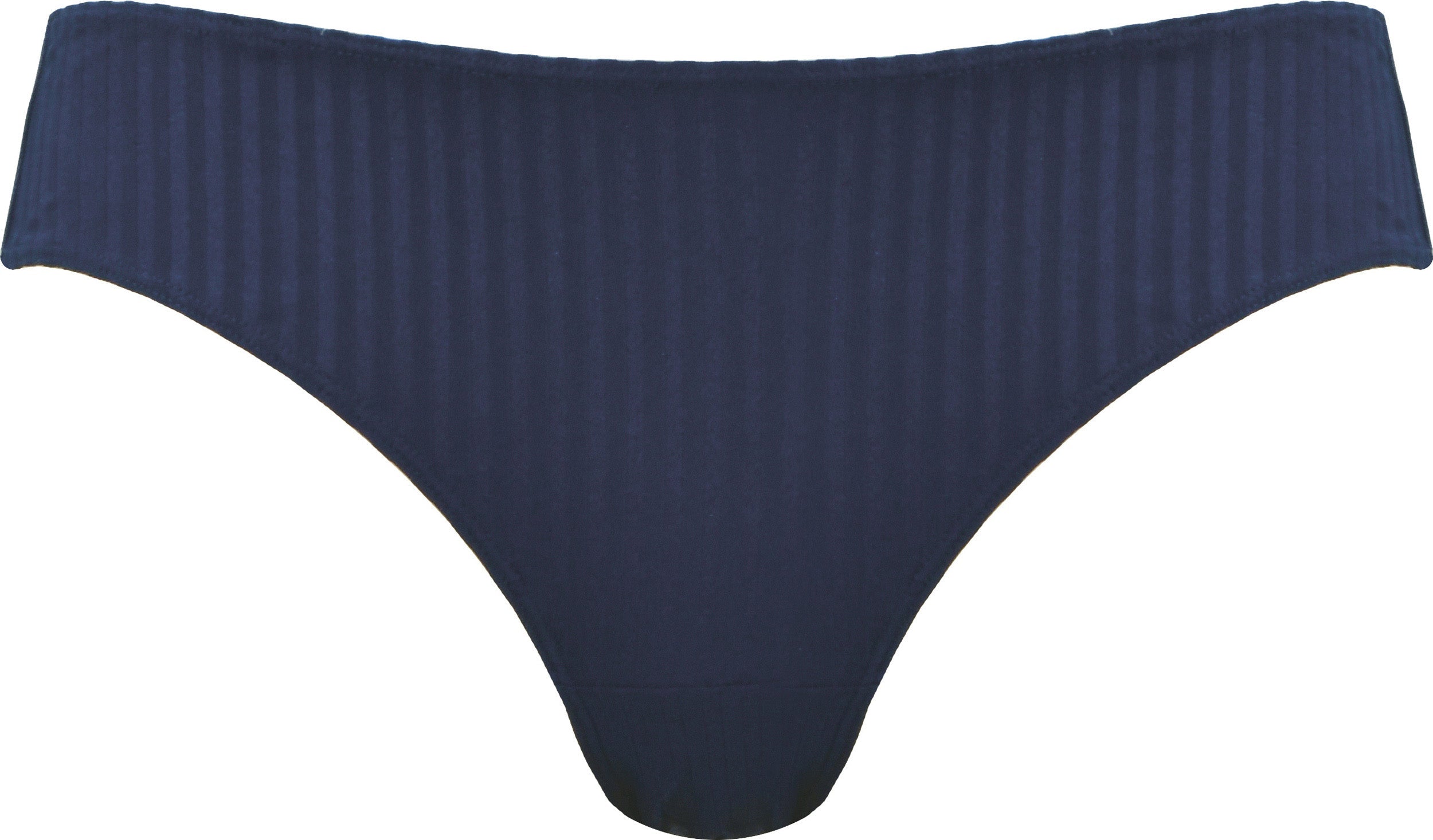 Voorzijde slip met strepen in de kleur navy van het merk Naturana