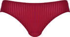 Voorzijde slip met strepen in de kleur burgundy van het merk Naturana