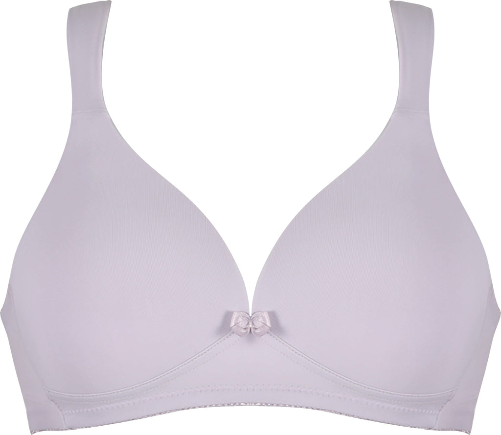 Voorzijde soft bh met brede bandjes in de kleur blueberry cream van het merk Naturana