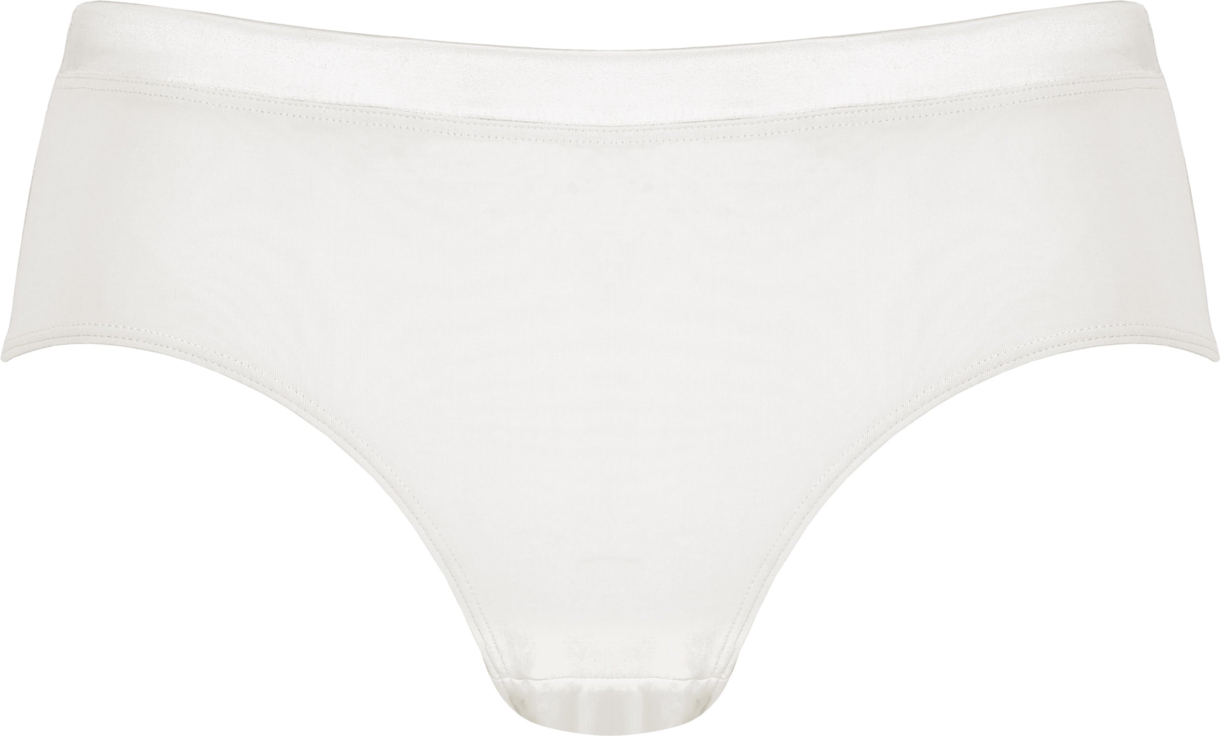 Voorzijde slip met glansband in de kleur ecru van het merk Naturana