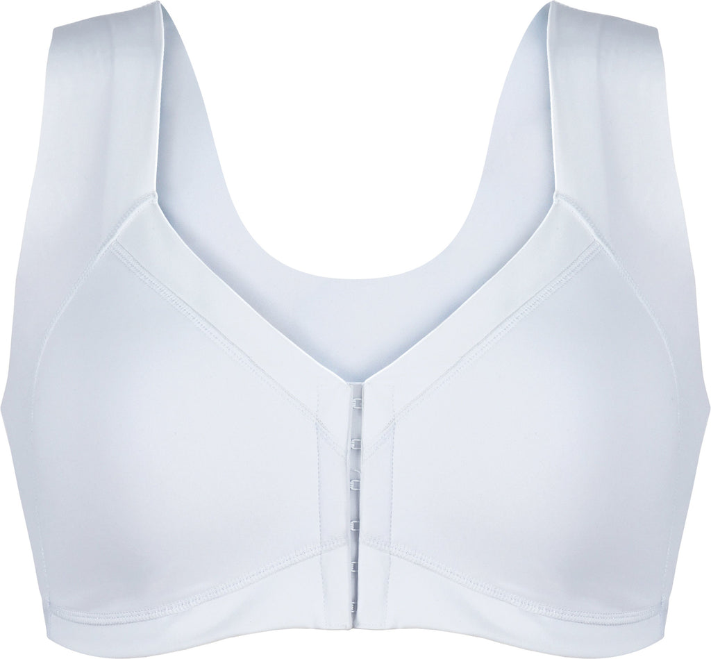 Voorzijde productafbeelding soft bh met voorsluiting in de kleur wit van het merk Naturana