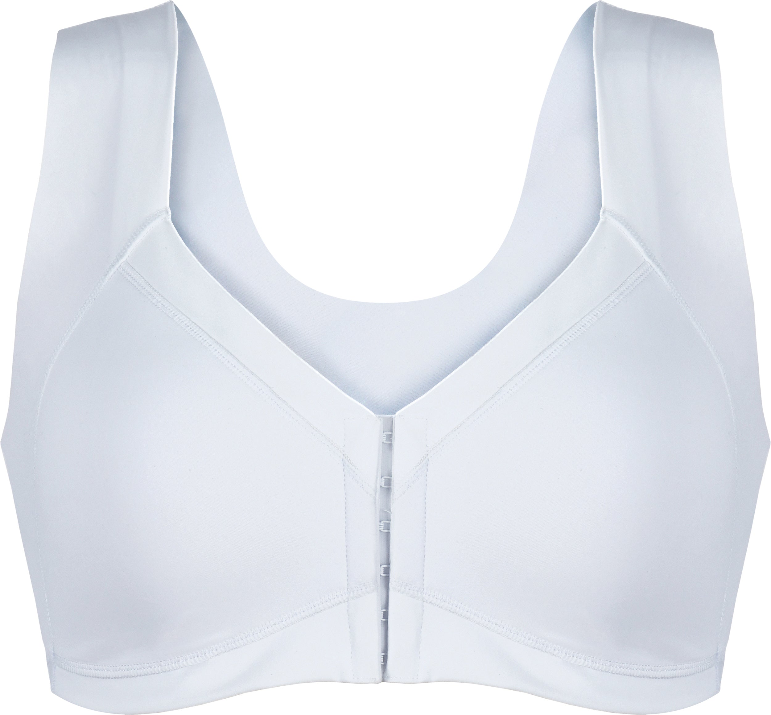 Voorzijde productafbeelding soft bh met voorsluiting in de kleur wit van het merk Naturana
