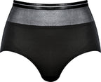 Voorzijde productafbeelding hoge slip met mesh detail in de kleur zwart van het merk Naturana