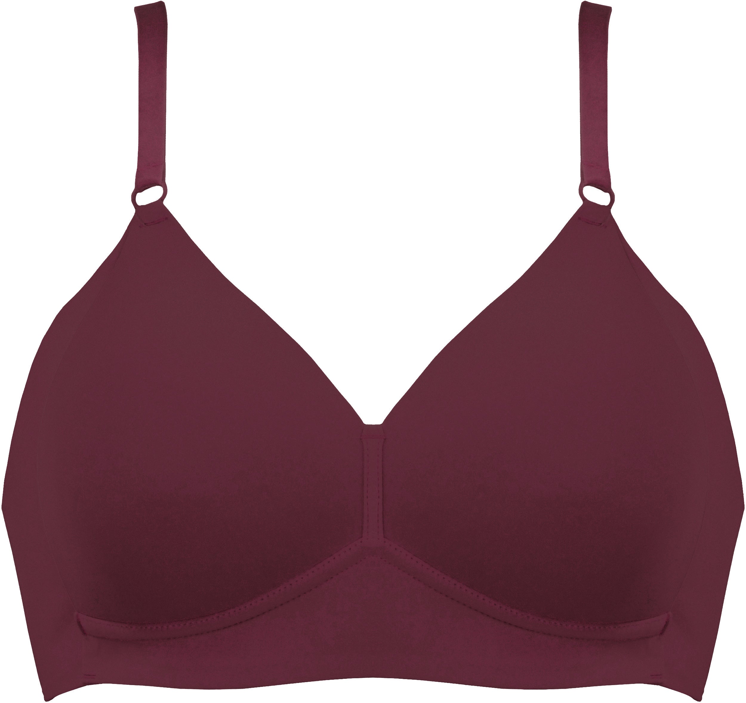 Voorzijde side smoother bh in de kleur burgundy van het merk Naturana
