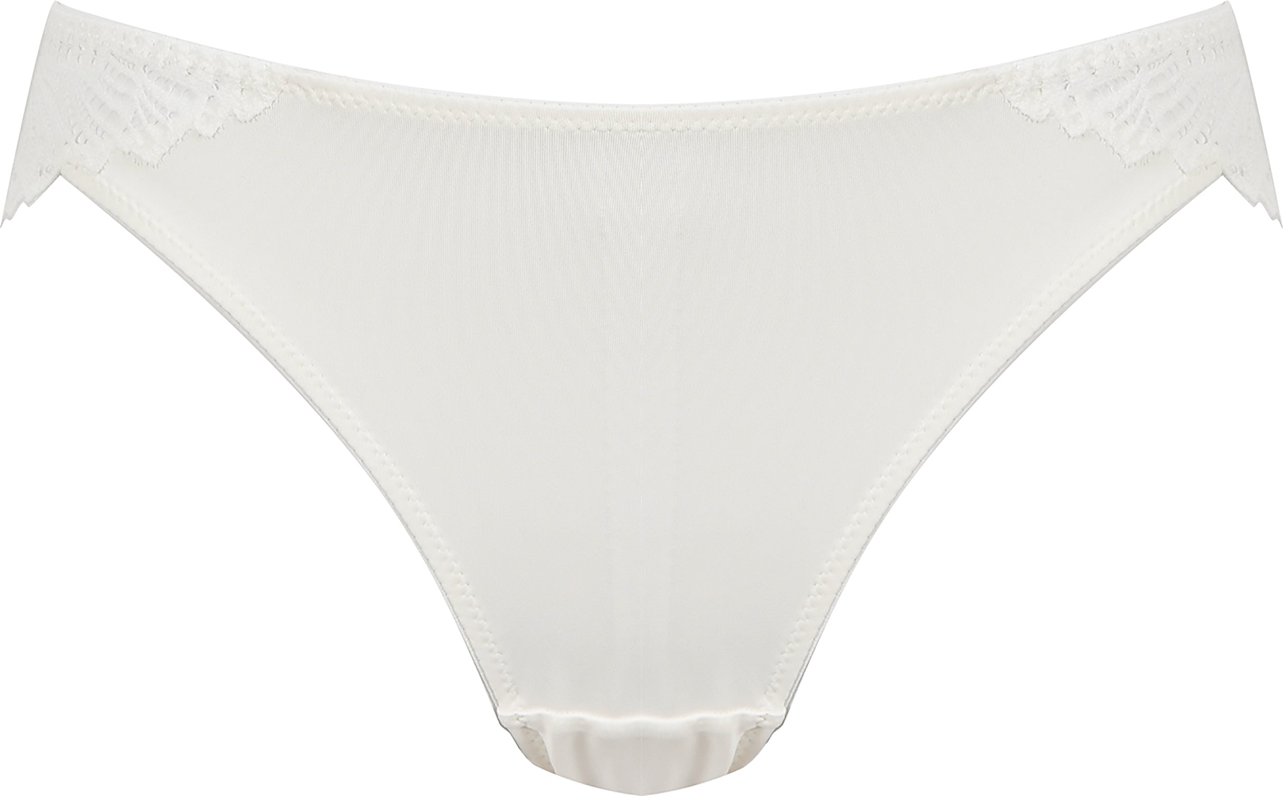 Voorzijde slip met kant in de kleur ecru van het merk Naturana