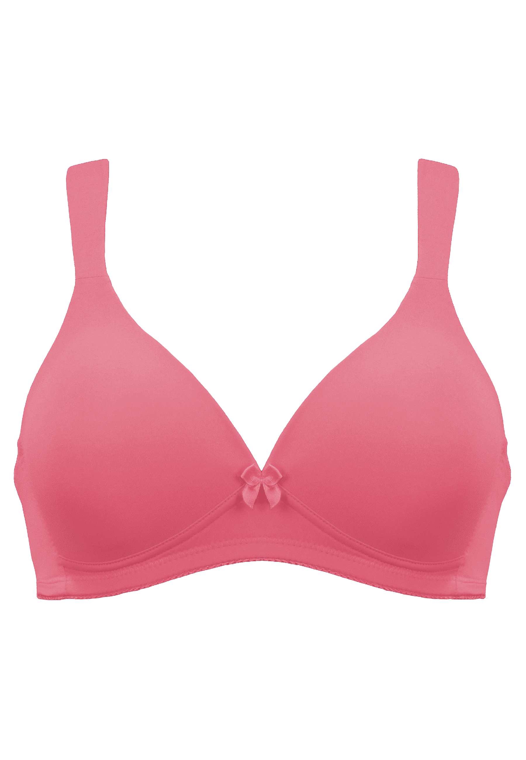 Voorzijde soft bh met brede bandjes in de kleur rasberry mouse van het merk Naturana