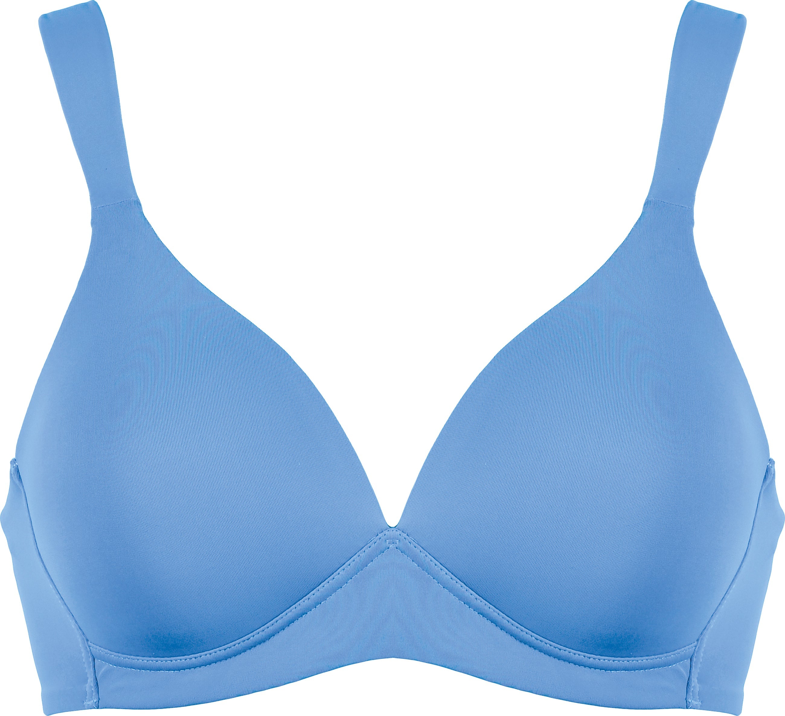 Voorzijde soft bh met brede bandjes in de kleur marina blue van het merk Naturana