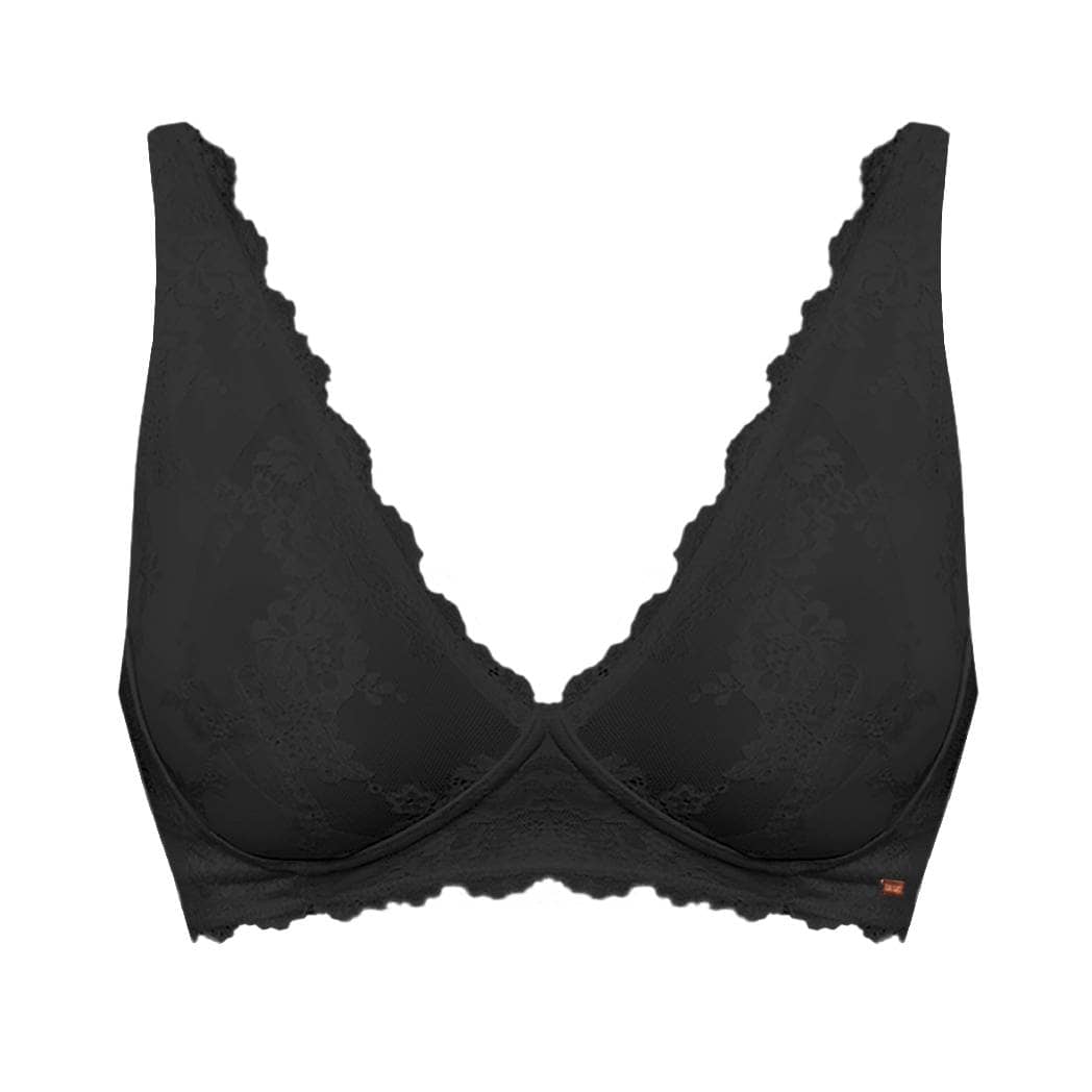 Voorzijde Royal Lounge Royal Dream Bralette in kleur zwart