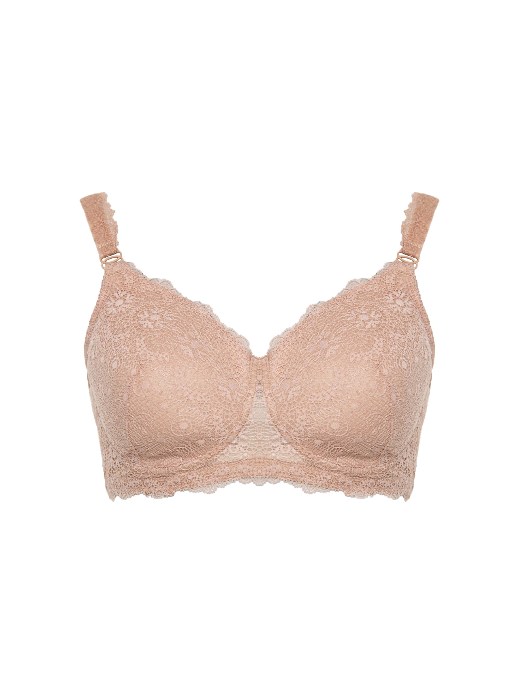 Voorzijde productafbeelding salsa prothese bh in de kleur beige van het merk Megami
