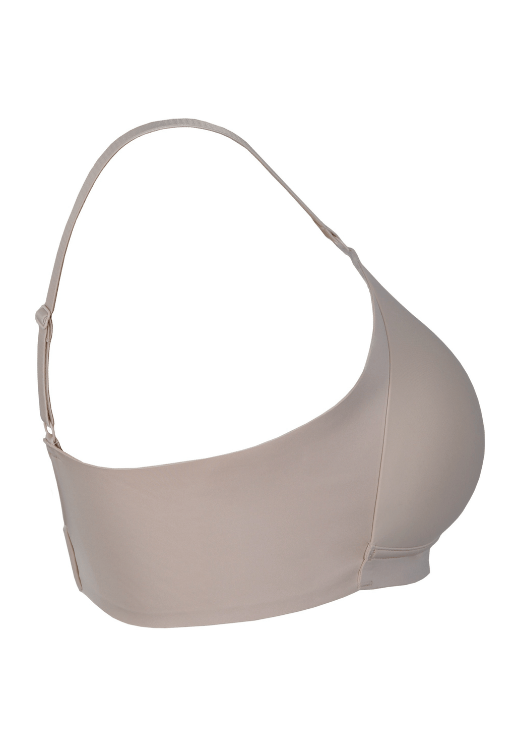 Zijde productafbeelding side smoother bh in de kleur beige van het merk Naturana