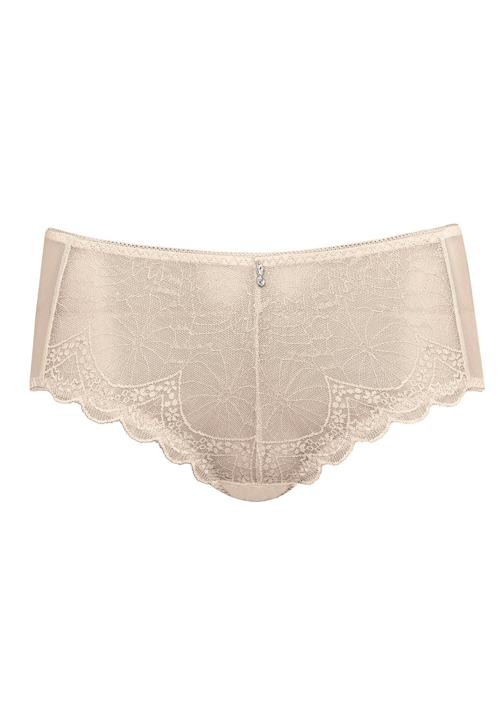 Voorzijde productafbeelding slip met kant in de kleur beige van het merk Naturana
