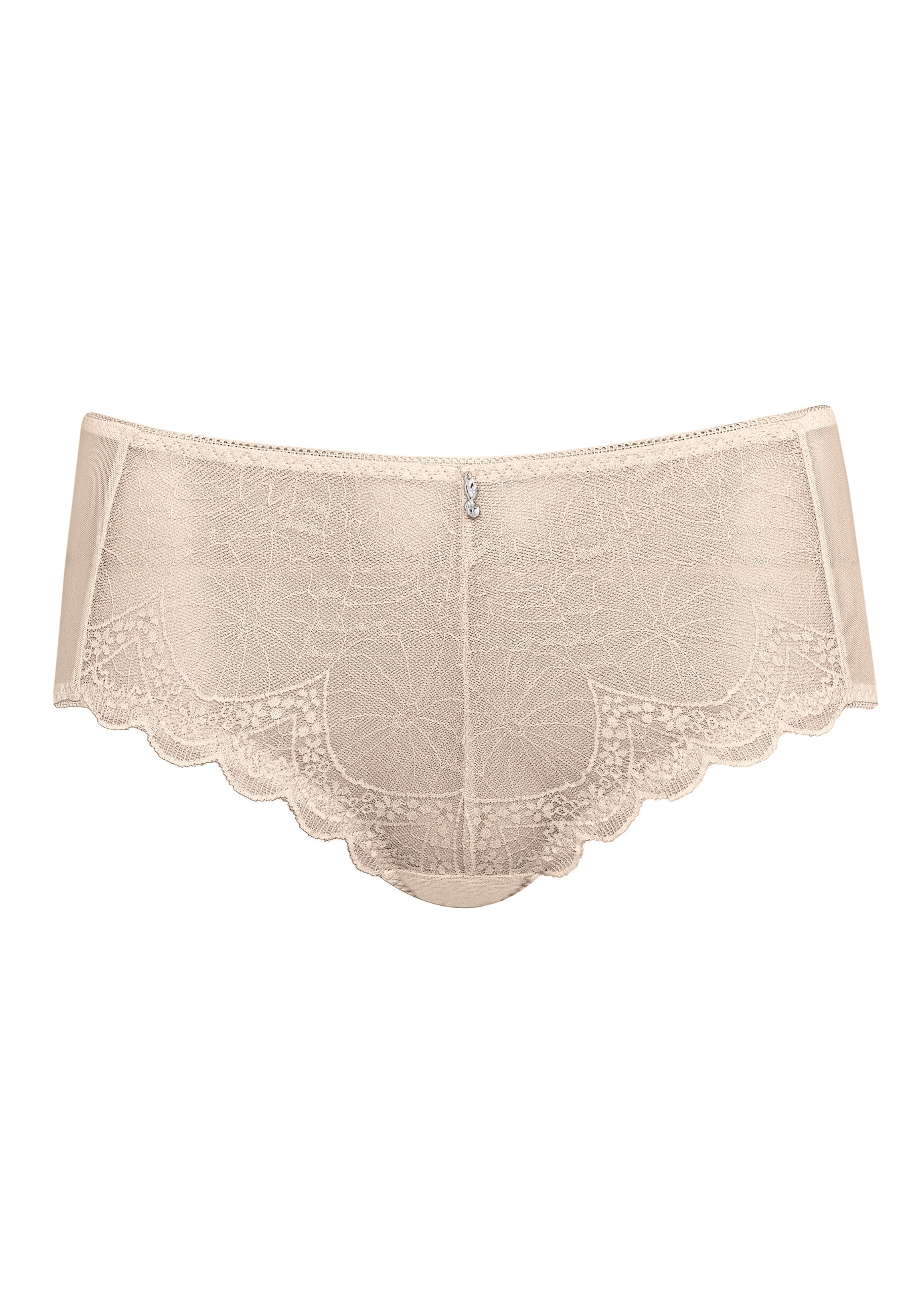 Voorzijde productafbeelding slip met kant in de kleur beige van het merk Naturana