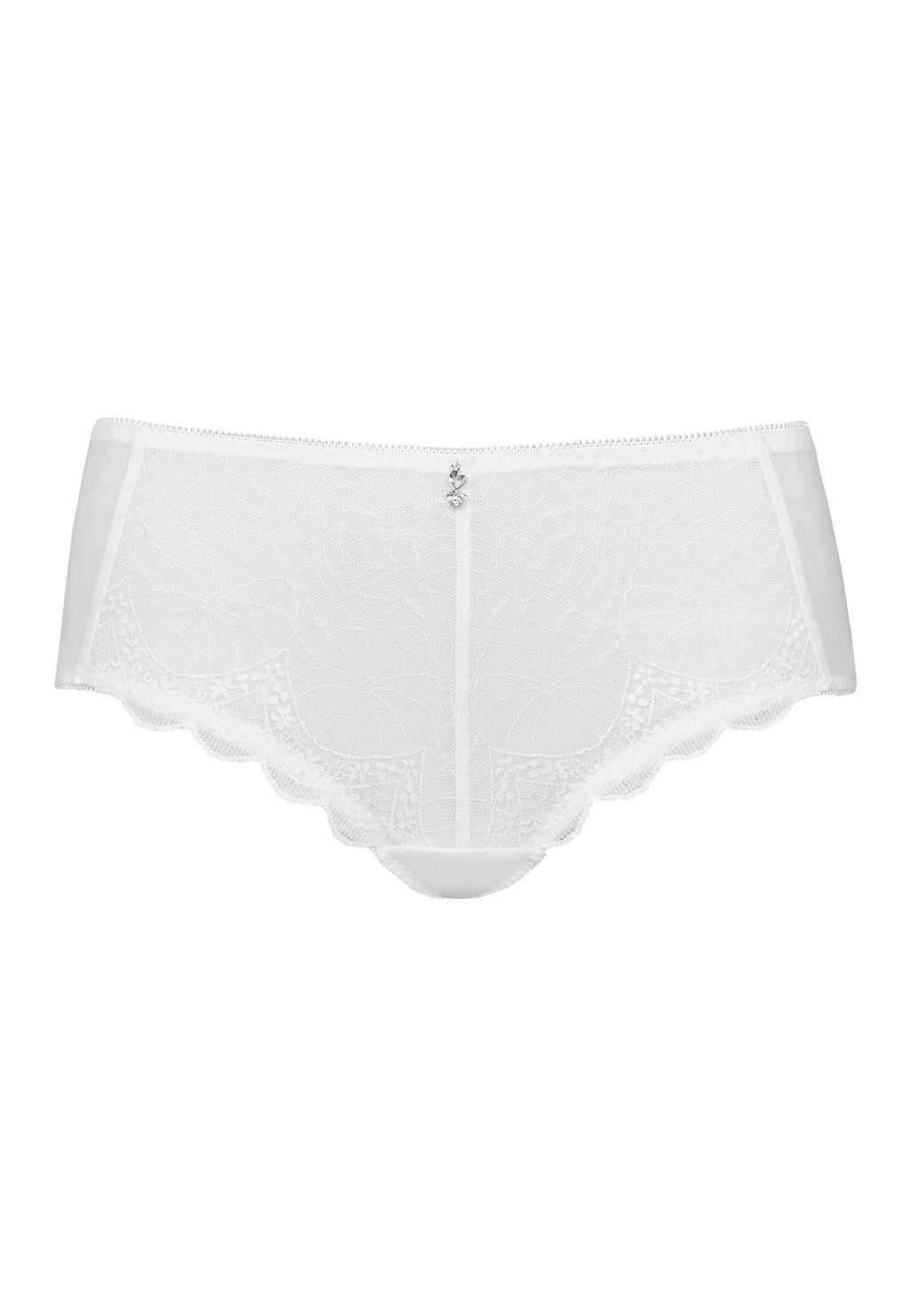 Voorzijde productafbeelding slip met kant in de kleur wit van het merk Naturana