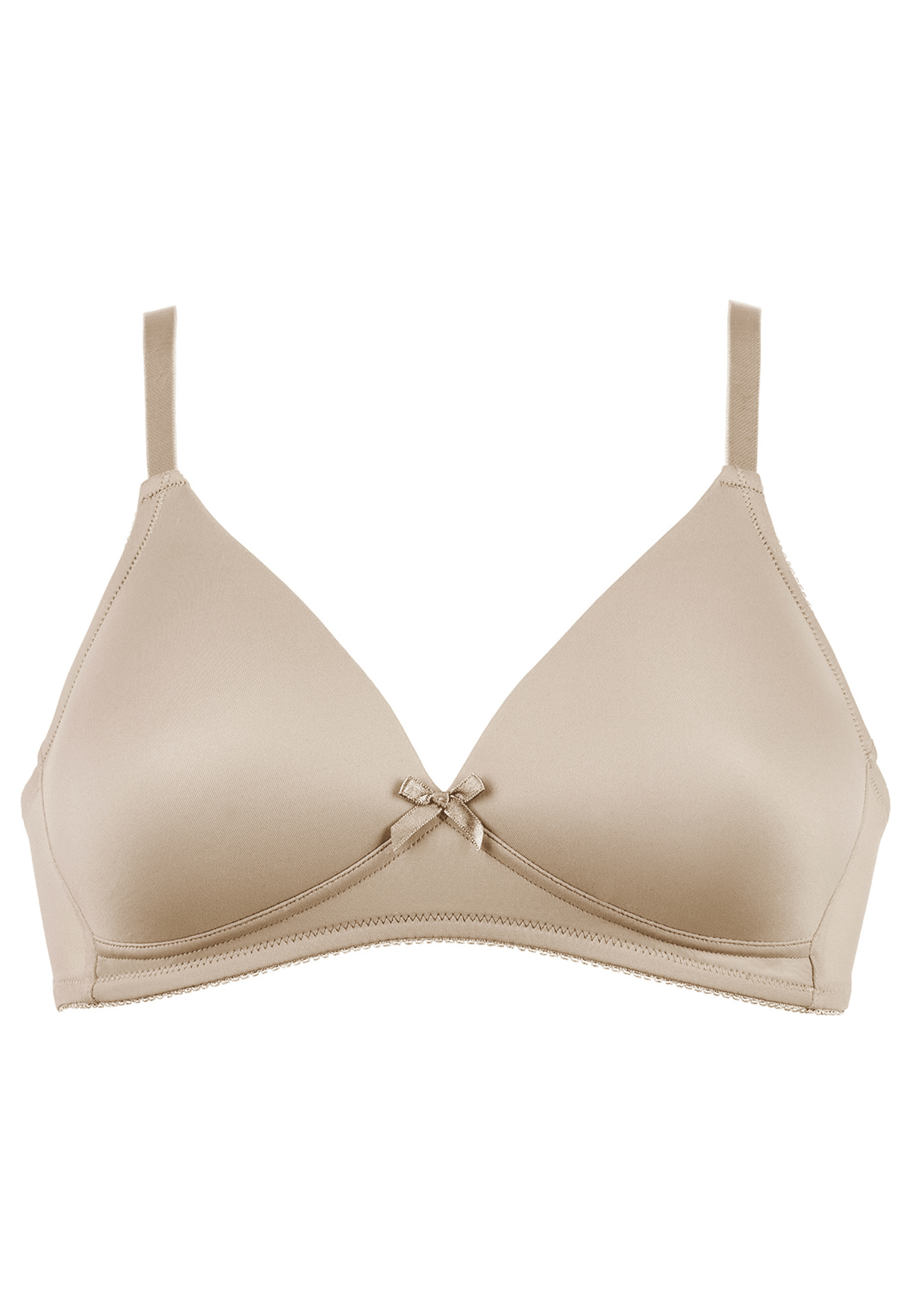 Voorzijde productafbeelding soft bh in de kleur beige van het merk Naturana 