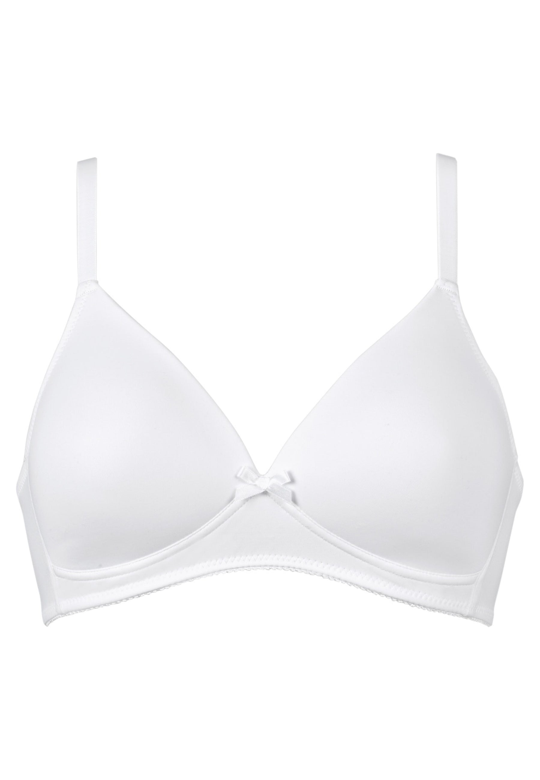 Voorzijde productafbeelding soft bh in de kleur wit van het merk Naturana 