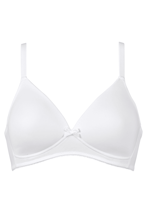 Voorzijde productafbeelding soft bh in de kleur wit van het merk Naturana 