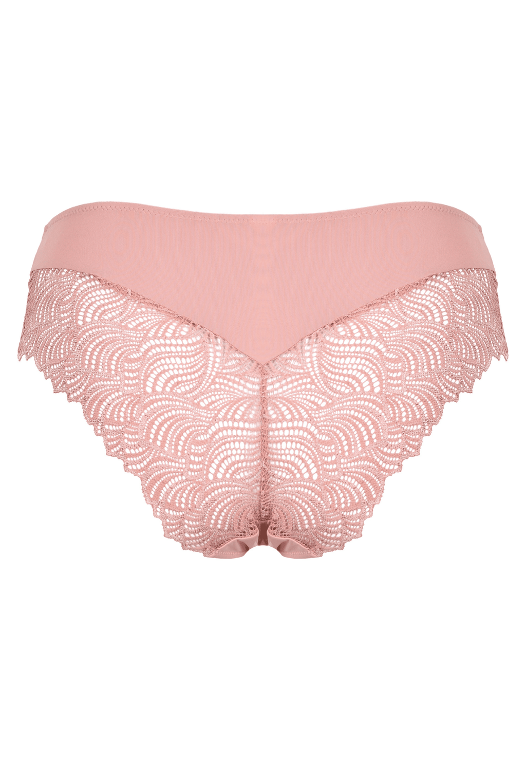Achterzijde productafbeelding hipster met gerecycled kant in de kleur pink rose van het merk Naturana