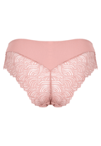 Achterzijde productafbeelding hipster met gerecycled kant in de kleur pink rose van het merk Naturana