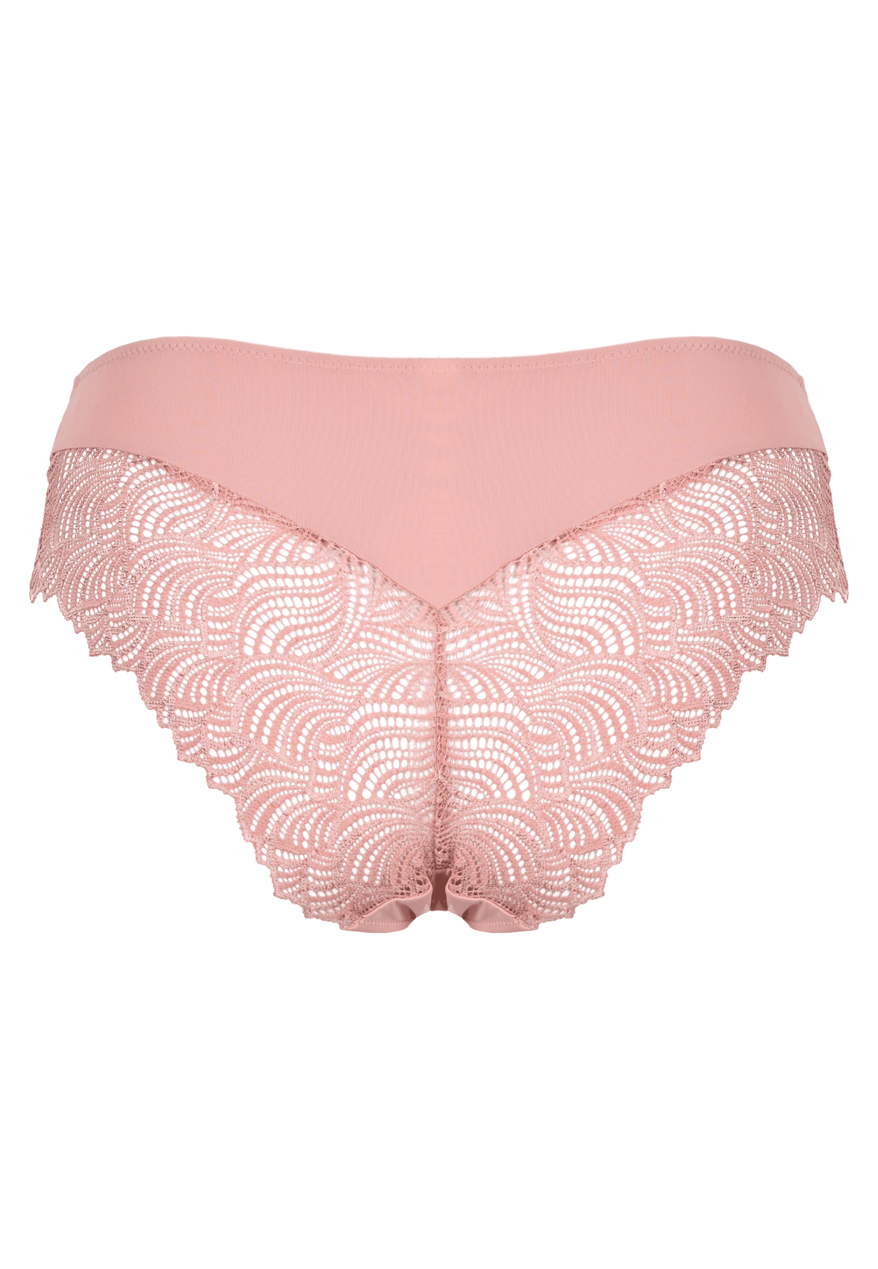 Achterzijde productafbeelding hipster met gerecycled kant in de kleur pink rose van het merk Naturana