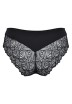 Achterzijde productafbeelding hipster met gerecycled kant in de kleur zwart van het merk Naturana