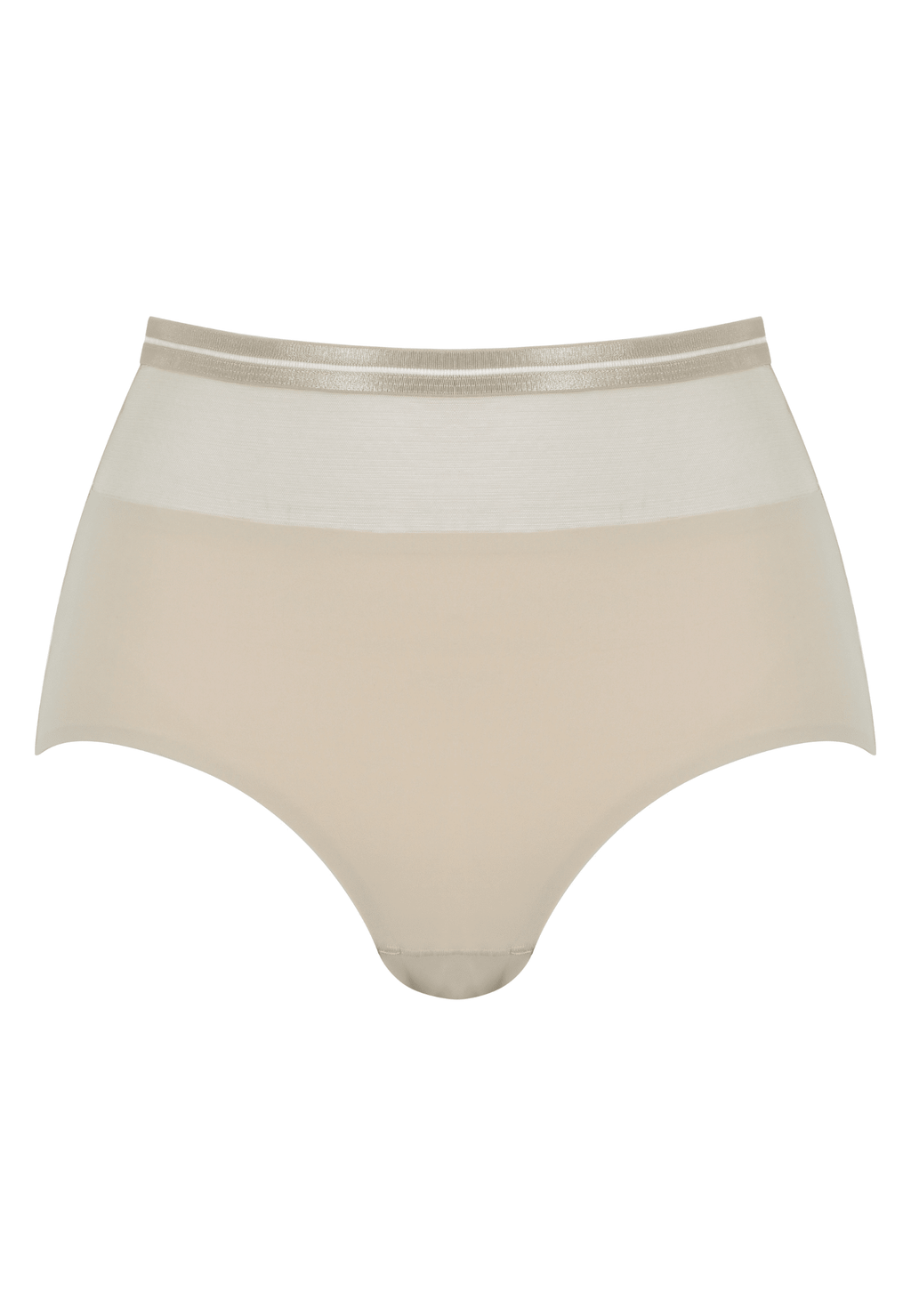 Voorzijde productafbeelding hoge slip met mesh in de kleur beige van het merk Naturana