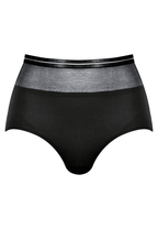 Voorzijde productafbeelding hoge slip met mesh detail in de kleur zwart van het merk Naturana