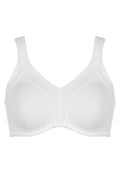 Voorzijde productafbeelding katoenen minimizer bh met side smoother in de kleur wit van het merk Naturana