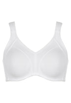 Voorzijde productafbeelding katoenen minimizer bh met side smoother in de kleur wit van het merk Naturana