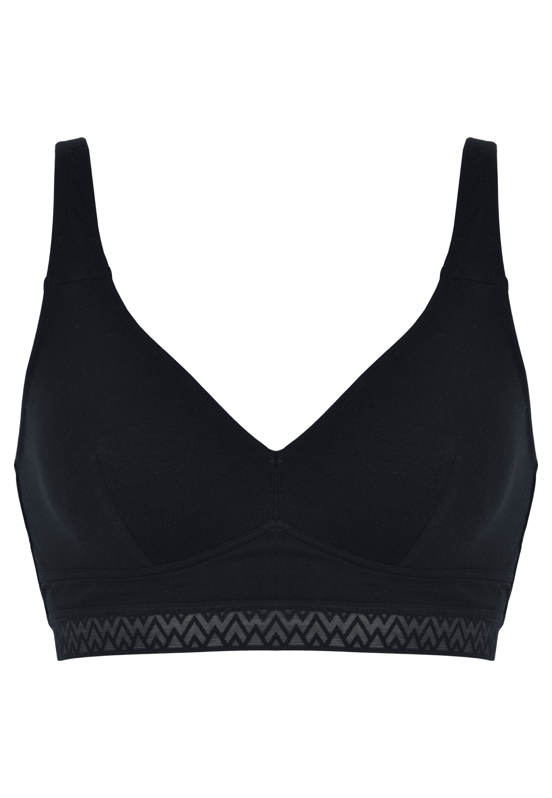 Katoenen soft bh met kanten rand