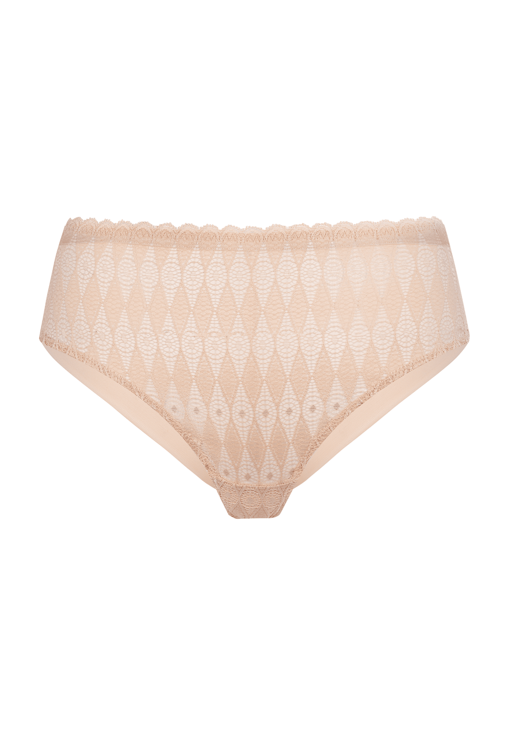 Voorzijde productafbeelding lambada slip in de kleur beige van het merk Megami