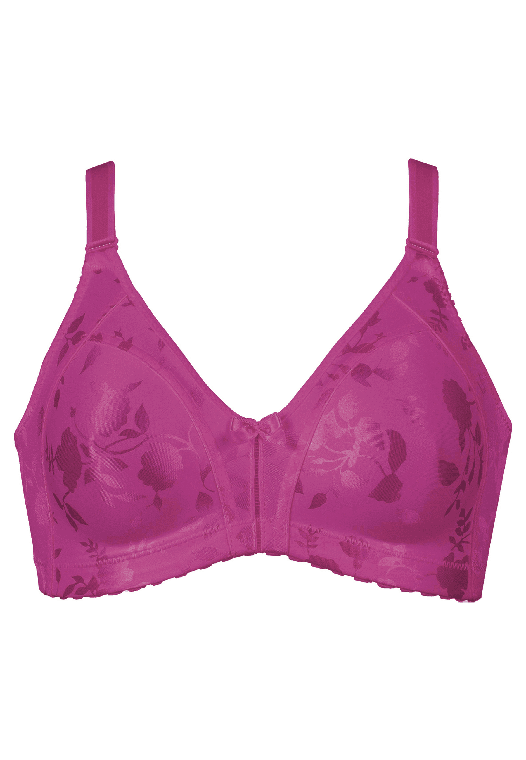 Voorzijde productafbeelding minimizer bh met bloemenpatroon in de kleur purple orchid van het merk Naturana