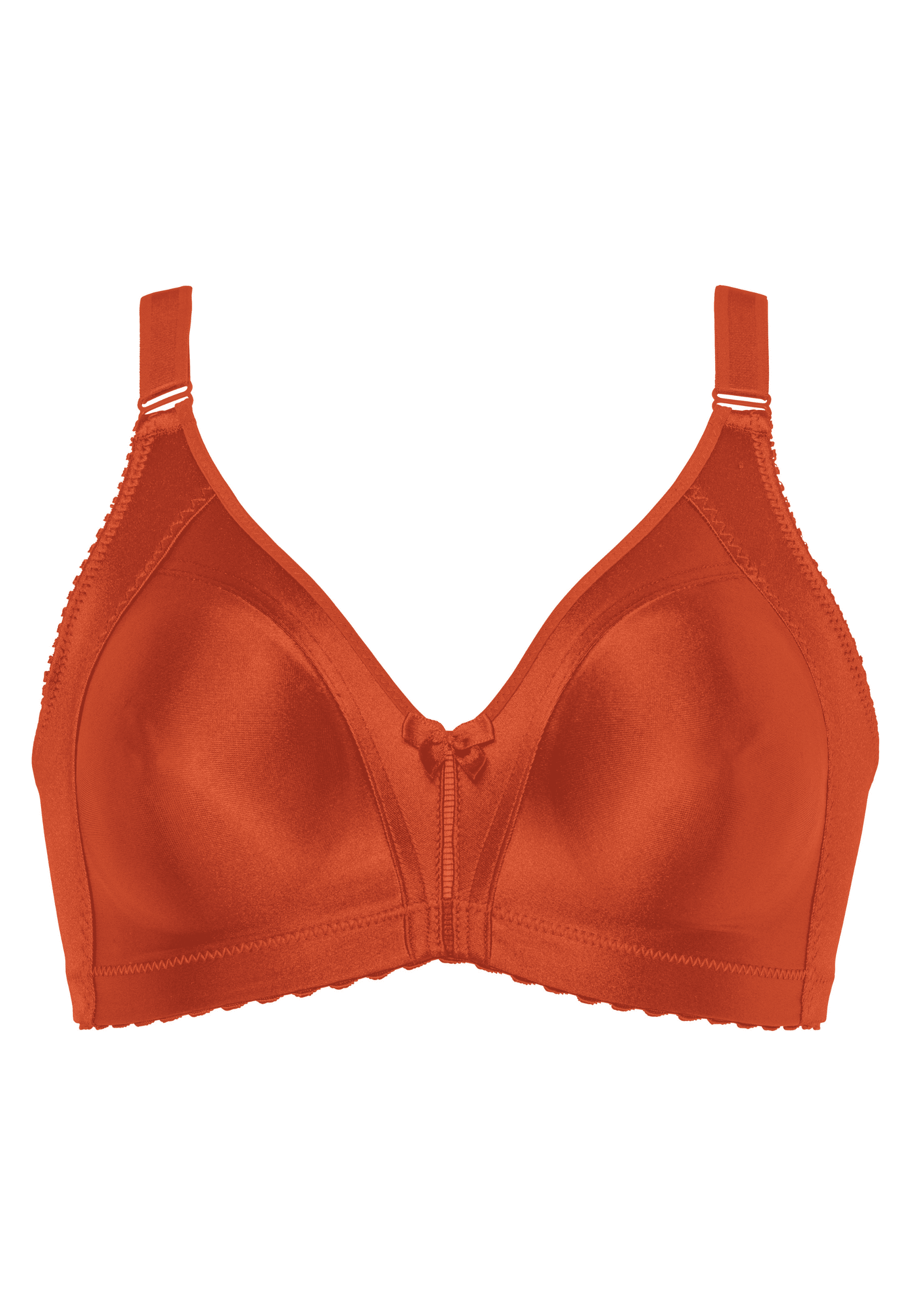 Voorzijde productafbeelding minimizer bh in de kleur orange saffron van het merk Naturana