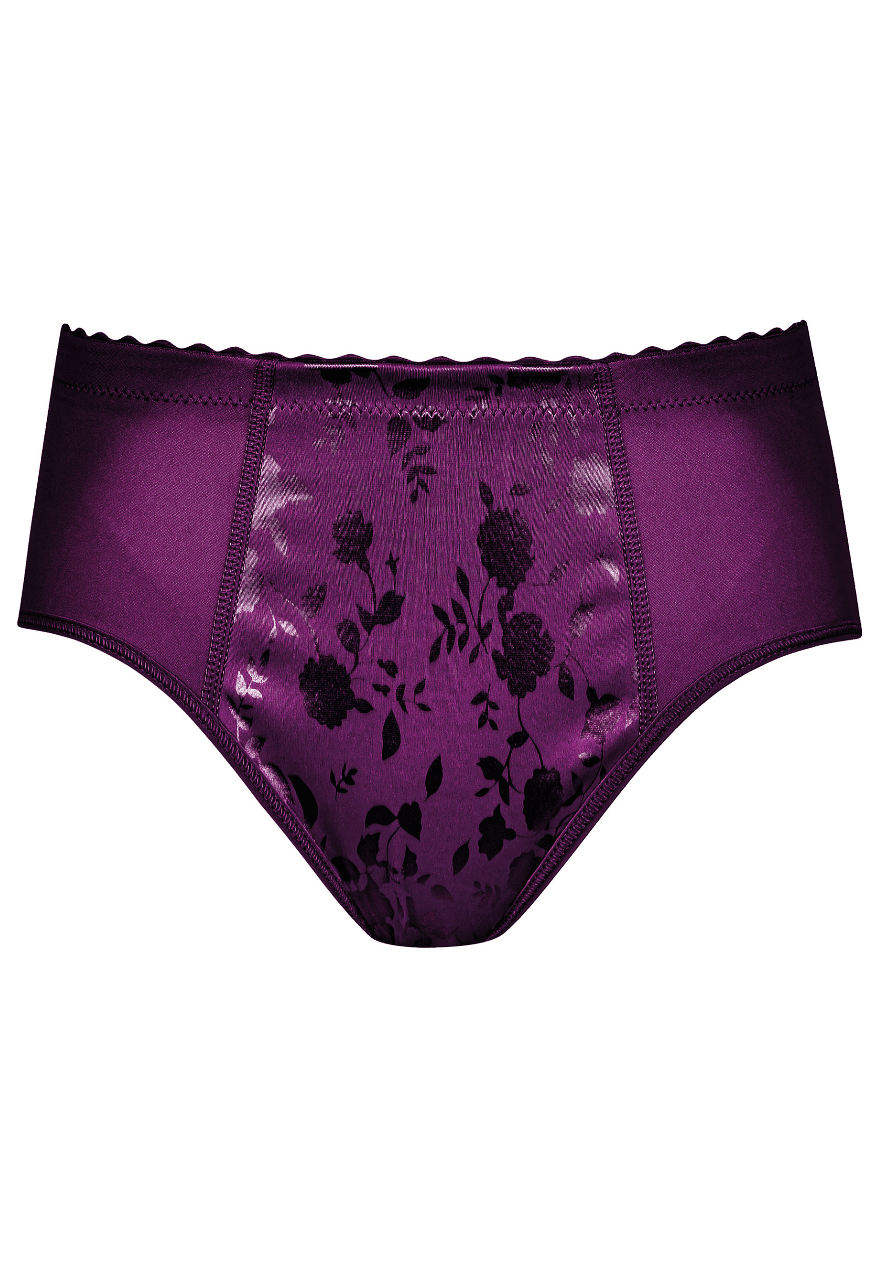 Voorzijde productafbeelding minmizer slip met bloemenpatroon in de kleur beetroot van het merk Naturana