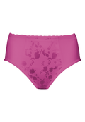 Voorzijde productafbeelding minmizer slip met bloemenpatroon in de kleur purple orchid van het merk Naturana