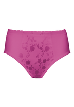 Voorzijde productafbeelding minmizer slip met bloemenpatroon in de kleur purple orchid van het merk Naturana