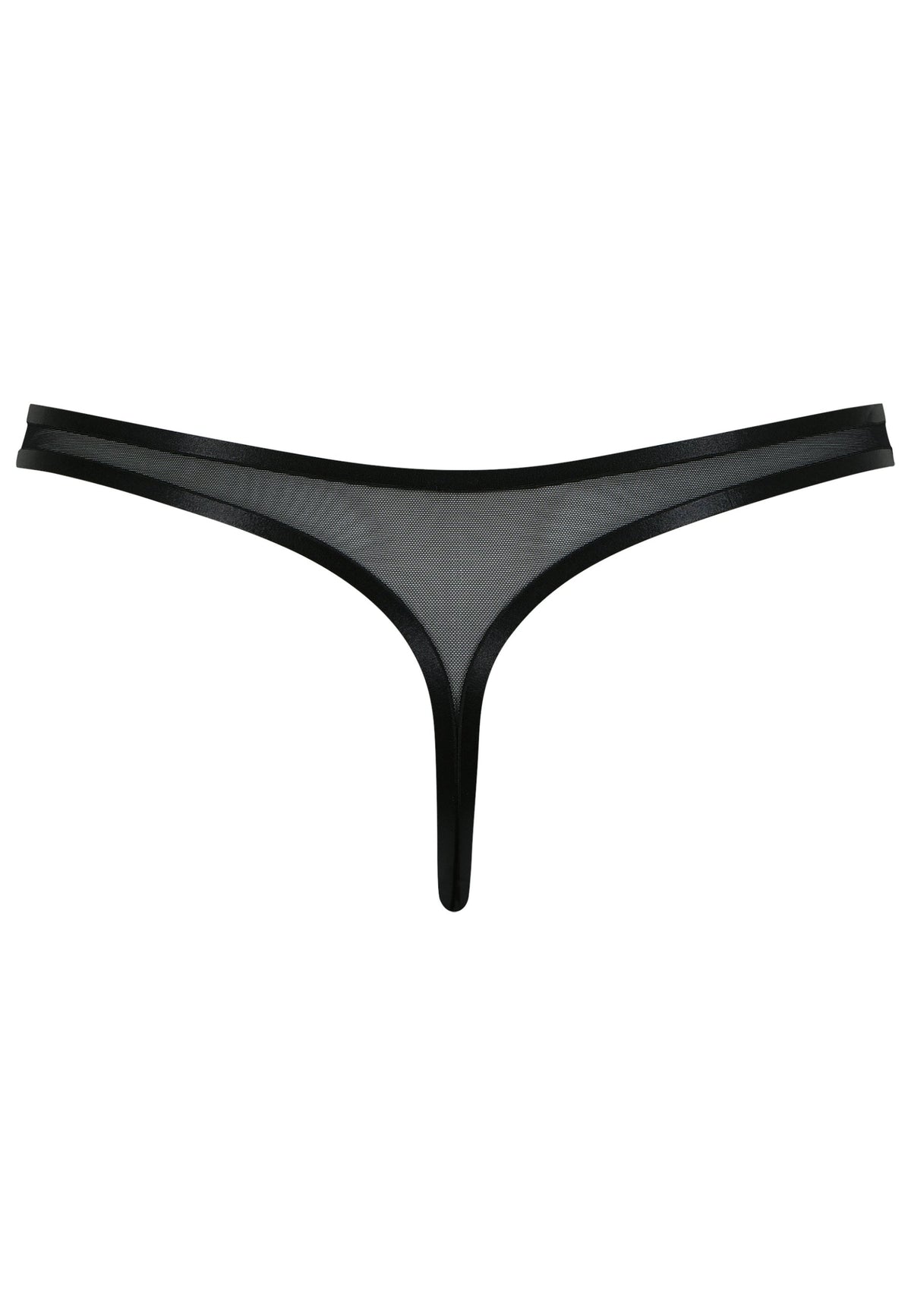 Achterzijde productafbeelding sheer mesh string in de kleur zwart van het merk Naturana 
