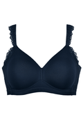 Voorzijde productafbeelding side smoother met kant in de kleur dark blue van het merk Naturana