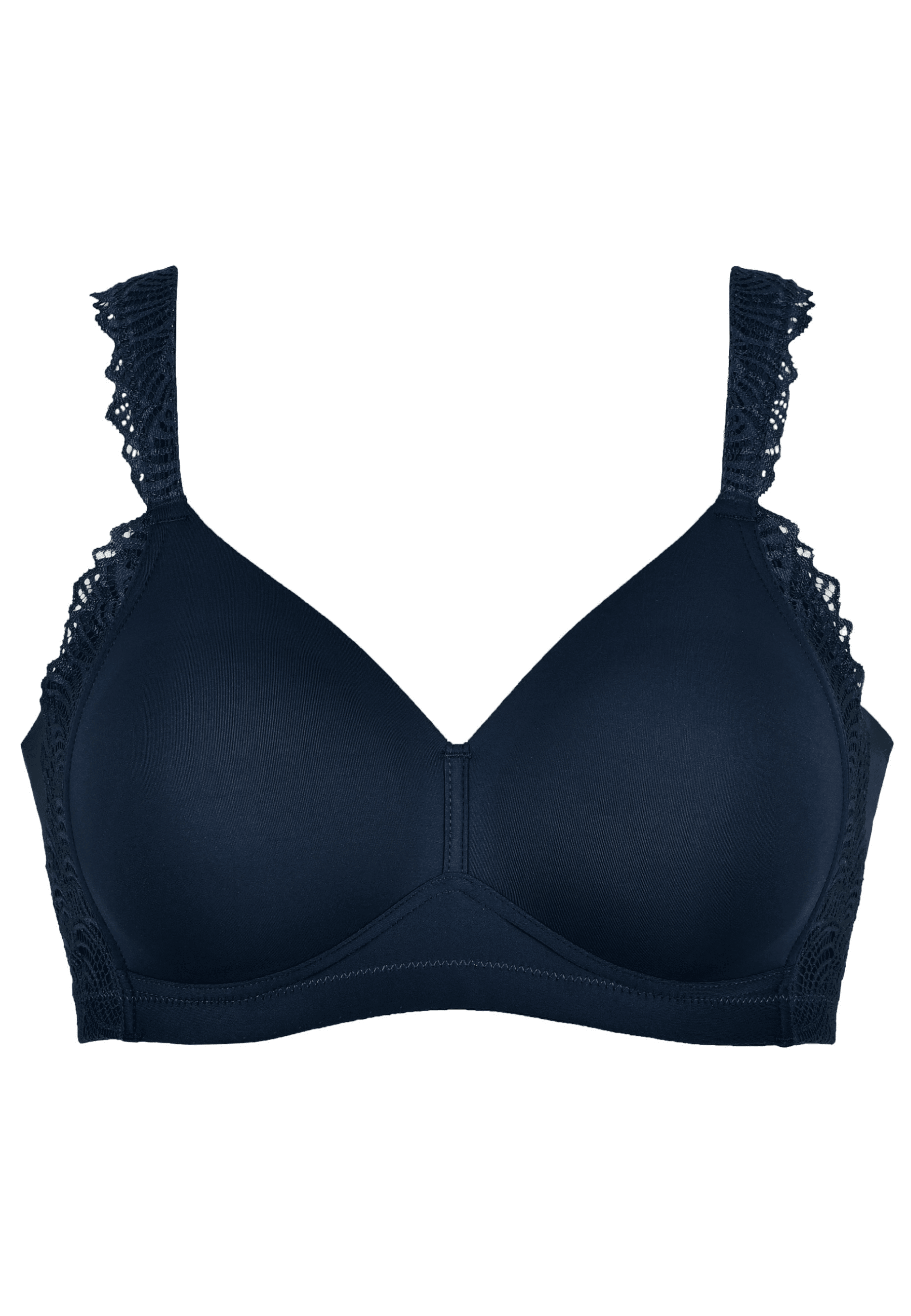 Voorzijde productafbeelding side smoother met kant in de kleur dark blue van het merk Naturana