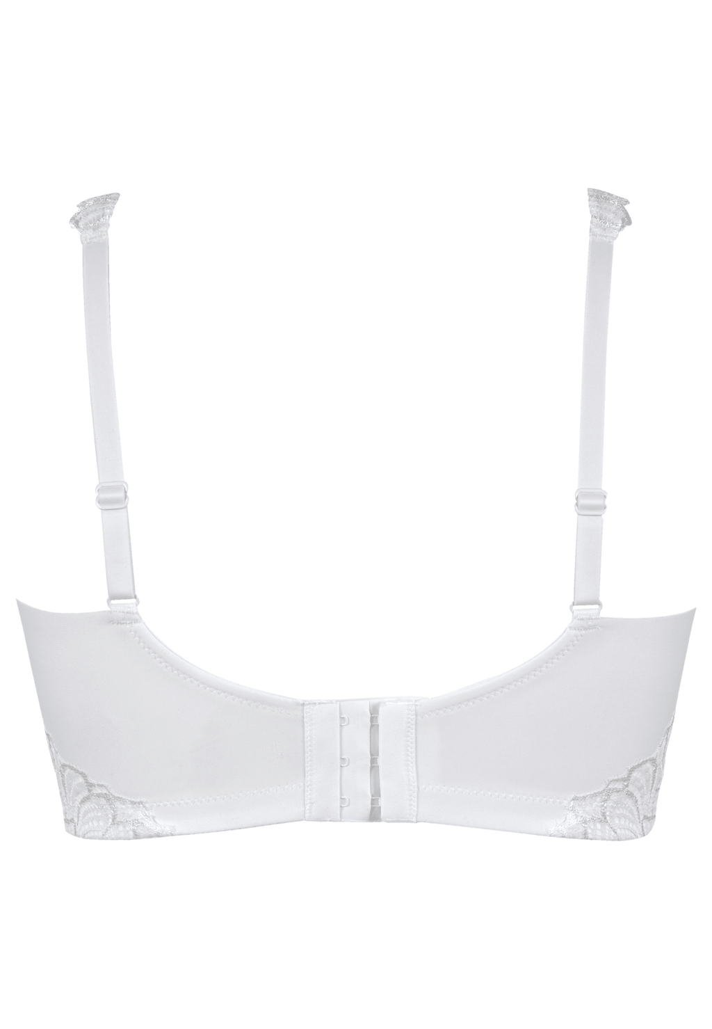 Achterzijde productafbeelding side smoother bh met gerecycled kant in de kleur ecru van het merk Naturana